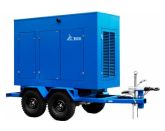 ТСС ЭД-200-Т400-2РПМ5 в погодозащитном кожухе на прицепе с АВР